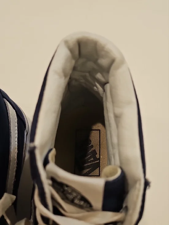 Vans SK8 High-Top Sneakers in Navy and White Men's Size 9 Women's Size 10.5 - Picture 8 of 11